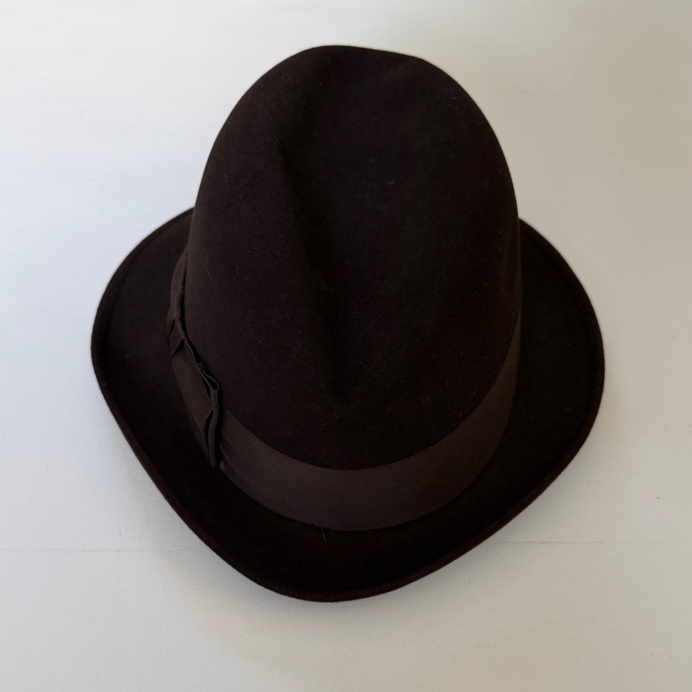 Vintage Dobbs Fedora Hat New York Brown Size 7 - Picture 2 of 7